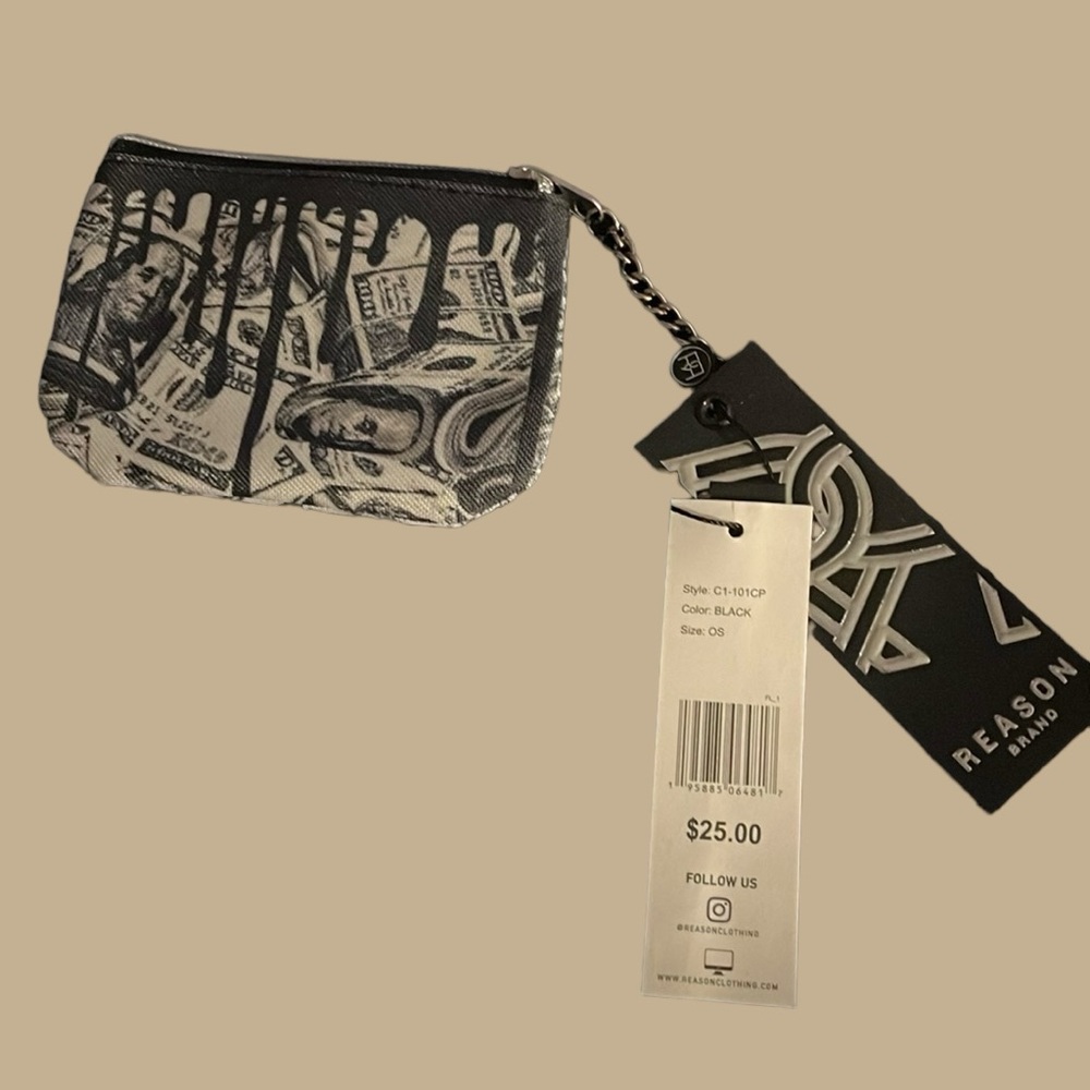 Black/White Dollar Print Change Holder